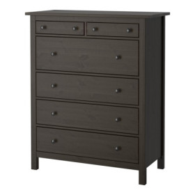 دراور 6 کشو قهوهای  ایکیا HEMNES دراور قهوه ای HEMNES