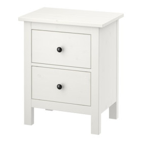 پاتختی دو کشو سفید ایکیا HEMNES پاتختی دو کشو سفید ایکیا HEMNES