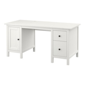 میز تحریر سفید  155x65 ایکیا HEMNES میز تحریر سفید ایکیا HEMNES