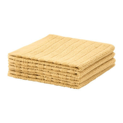 حوله زرد رنگ چهار تایی 30x30 ایکیا VAGSJON